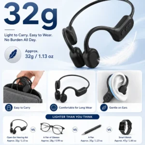 ⚡ 50K+ Sold | Ringminds™ Bone Conduction Smart Hearing Headphones – Clear Sound & Open-Ear Comfort